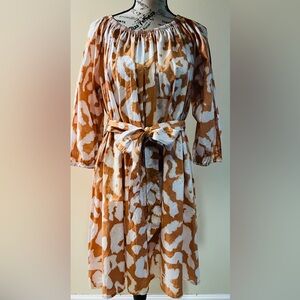 Elizabeth and James Brown and White NWTs 3/4 Sleeved dress